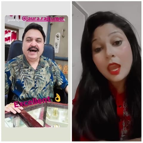 Smiling Man and Speaking Woman