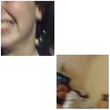 Blurred Smiling Face and Interior Scene
