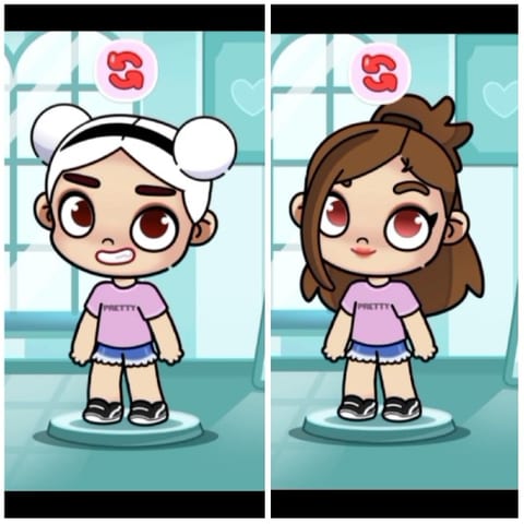 Cartoon Characters in Light Blue Room