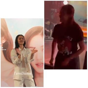 Clapping in Front of Poster