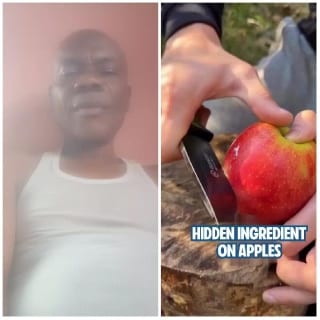 Person and Hidden Apple Ingredient