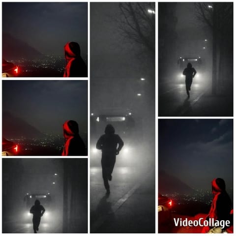 Nighttime Hoodie and City Lights