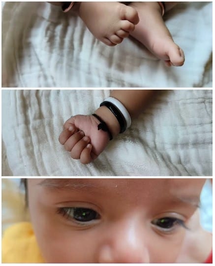 Baby's Feet, Hand, and Face