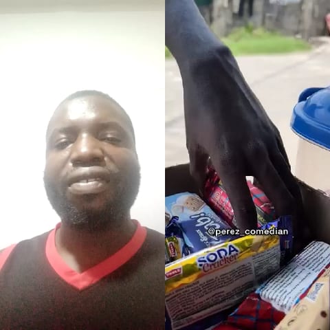 Person, Food Box, Street Scene