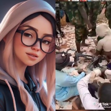 Animated Woman and Military Personnel