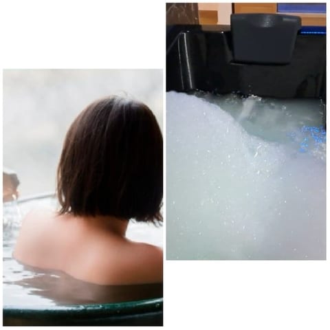 Person Relaxing in Bathtub