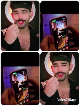 Man with Headband and Social Media App