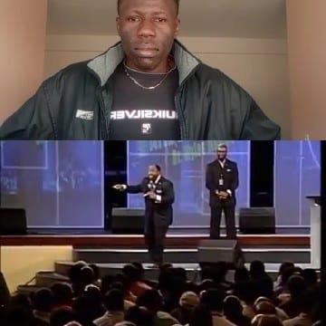 Man and Speaker at Conference