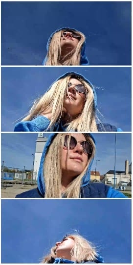 Outdoor Moments with Blonde and Sunglasses