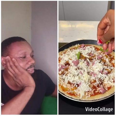 Thoughtful Person and Homemade Pizza