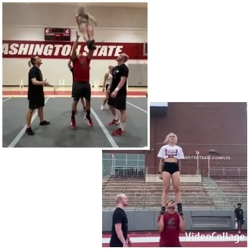 Cheerleading Practice and Outdoor Stunt