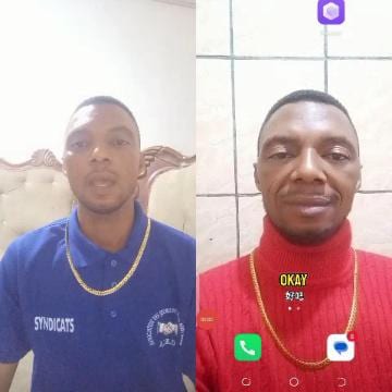 Split-Screen Man with App Icons