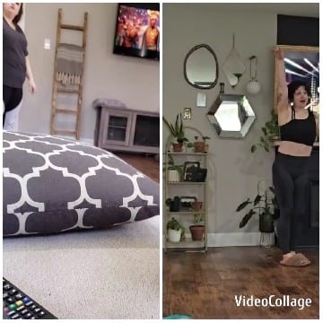 Yoga Pose in Living Room