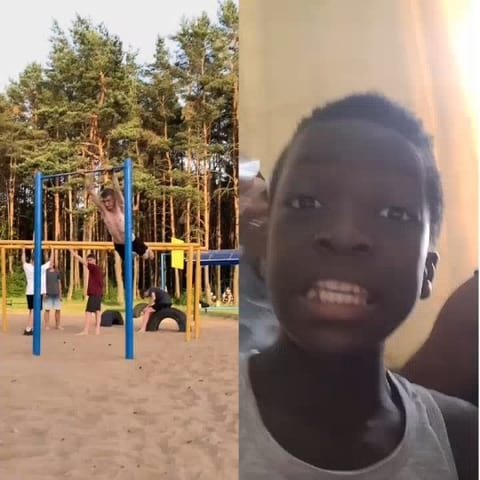 Playground Fun and Surprised Reaction