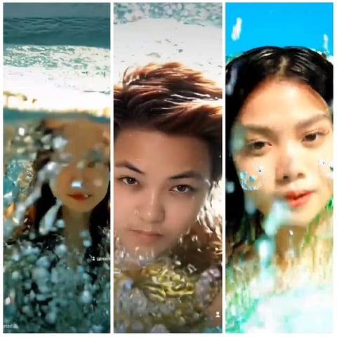 Underwater Photos of Submerged Individuals