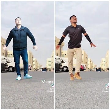Two Men Posing on Street