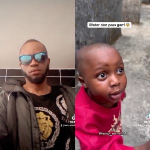 Person in Sunglasses and Surprised Child