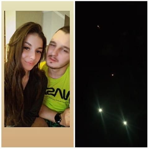 Couple Posing Indoors and Night Scene