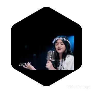 Young Girl Singing with Microphone