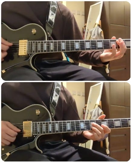 Playing Electric Guitar in Room