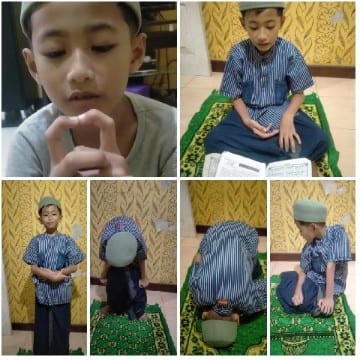 Boy in Traditional Prayer Poses