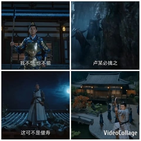 Person in Armor and Dramatic Scene