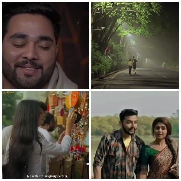 Scenes of People and a Misty Road