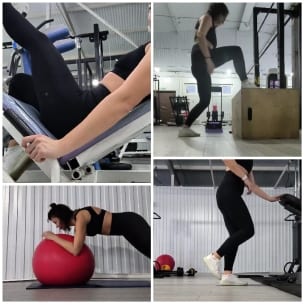 Person Exercising in a Gym Setting