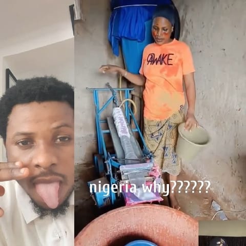 Selfie and Woman with Machine