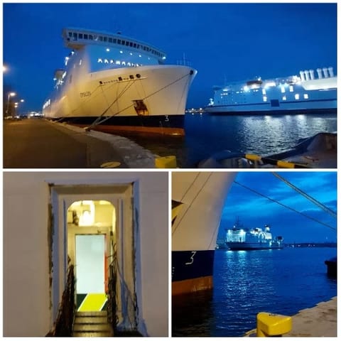 Ships Docked at Night
