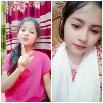 Young Women Posing with Gestures