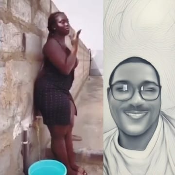 Water Bucket Pose by the Wall