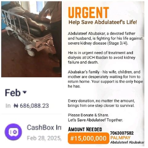 Donation Appeal for Kidney Treatment