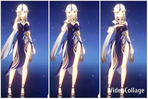 Anime Character in Blue Dress