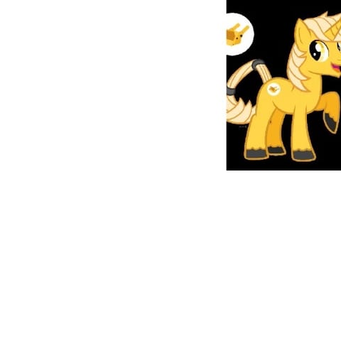 Cartoon Yellow Pony With Happy Expression