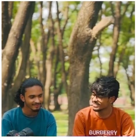 Outdoor Conversation Among Friends