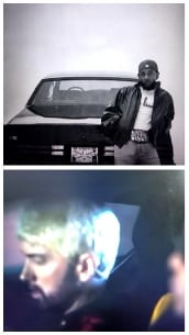 Man by Car and Inside Vehicle