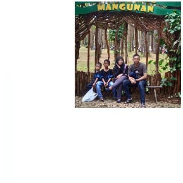 Family at Park with Wooden Arch