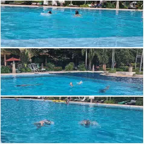 People Enjoying a Swimming Pool