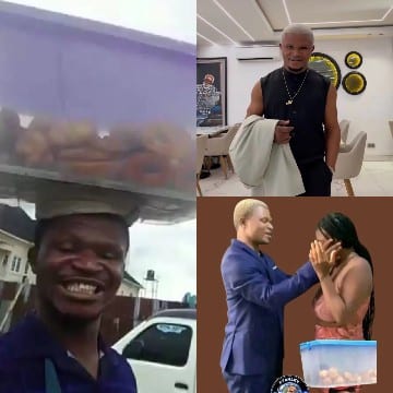 Smiling Person with Food Container