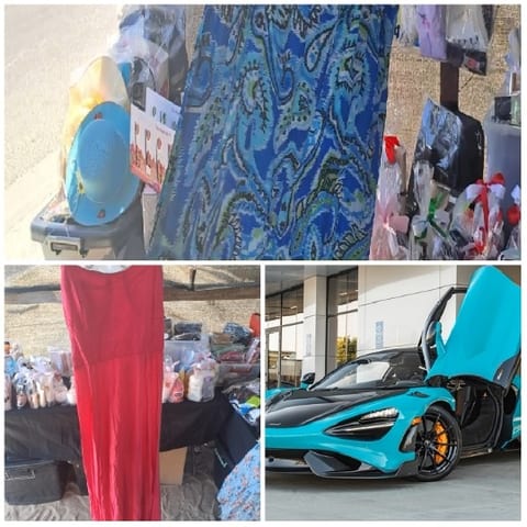 Market Stall with Colorful Items