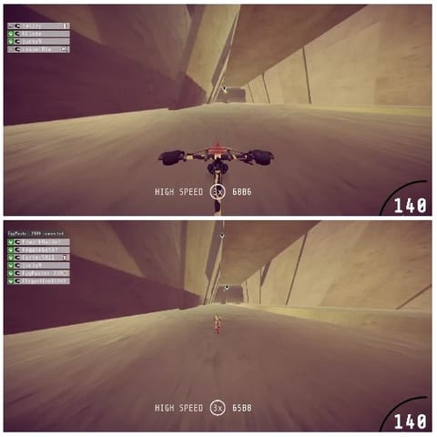 Futuristic Bike Racing in Tunnel