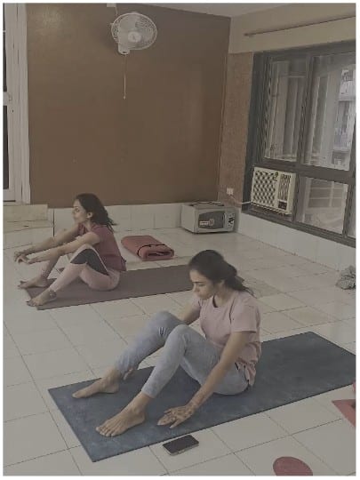 Stretching Session on Yoga Mats
