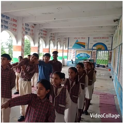 Students Lined Up in Classroom