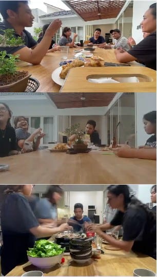 Dining and Cooking Together Indoors