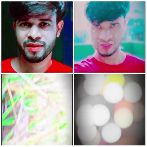 Four Segments of a Red Shirt