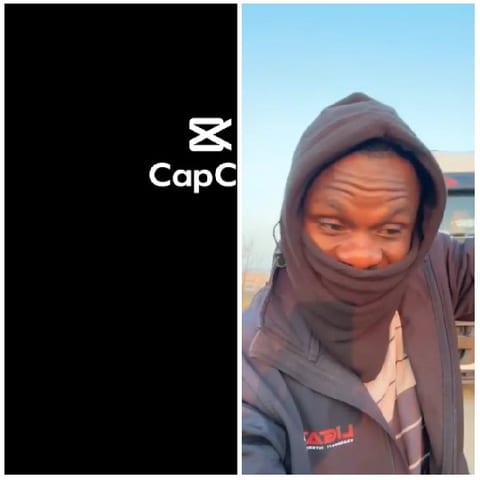 CapCut Logo and Outdoor Scene