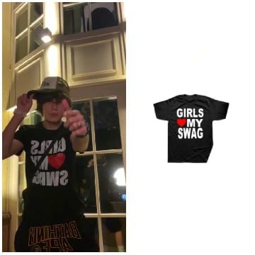 Casual Indoor Look with Slogan