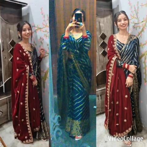 Traditional Clothing in Floral Setting