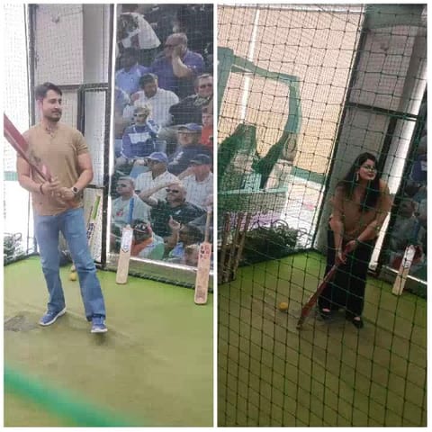 Cricket Practice in Indoor Net